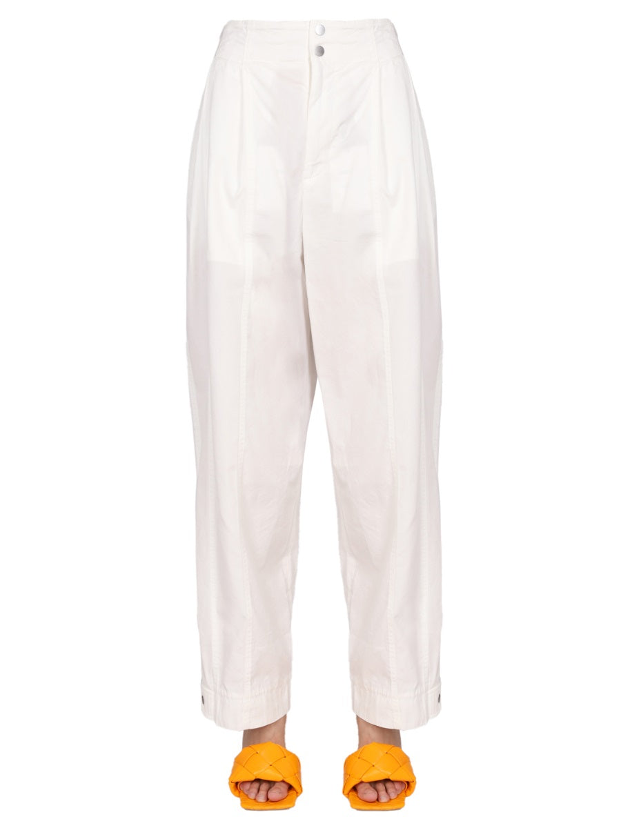Front Button Closure Wide Leg Pants