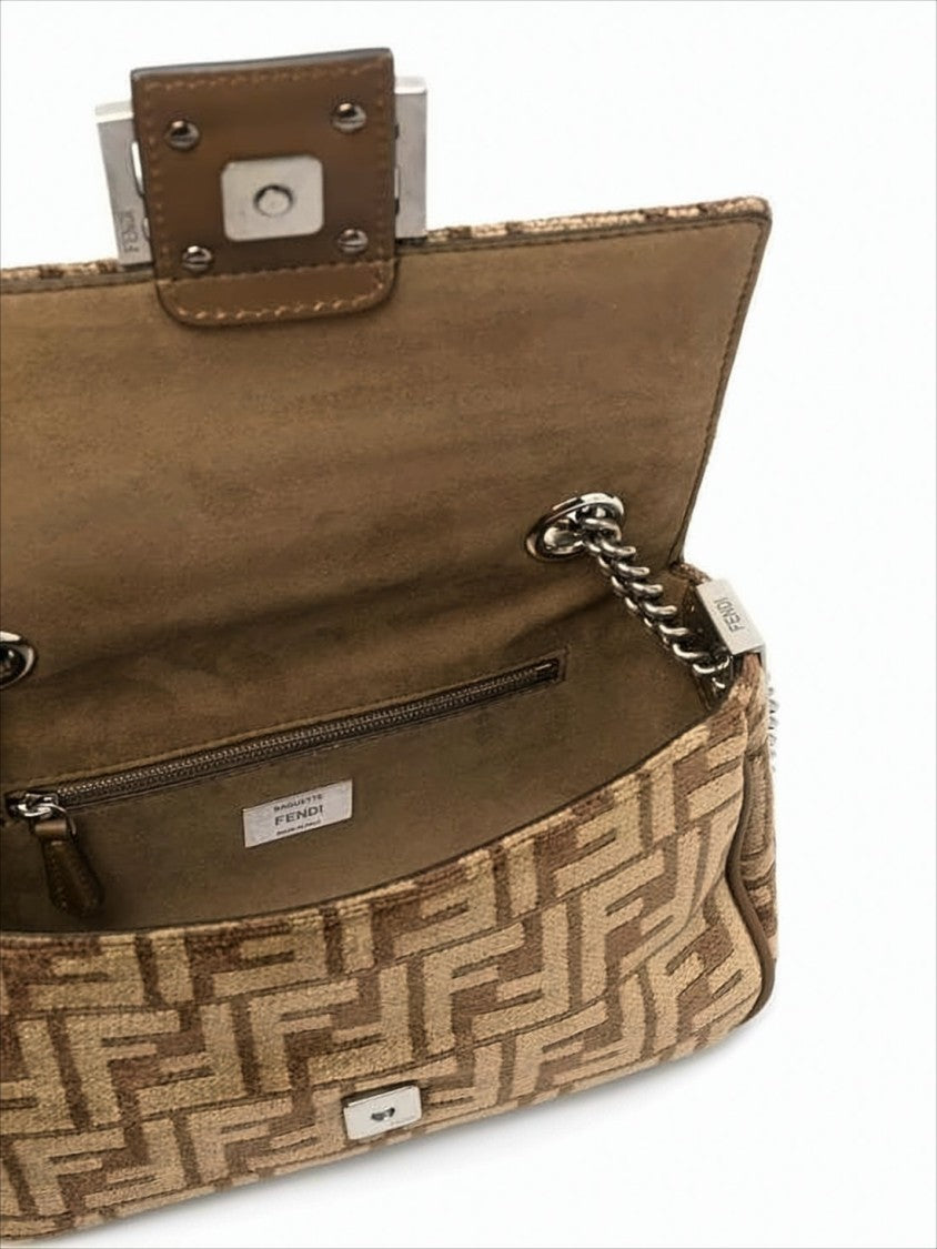 Rectangular Monogram Tote Bag with Chain Strap