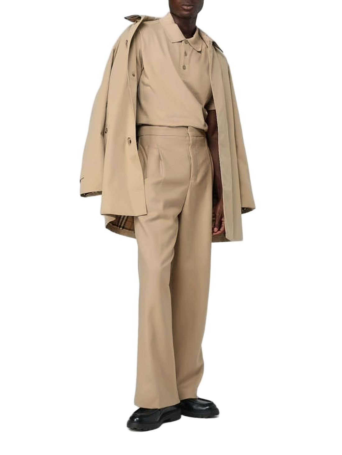 Classic Short Car Coat in Smooth Cotton Fabric