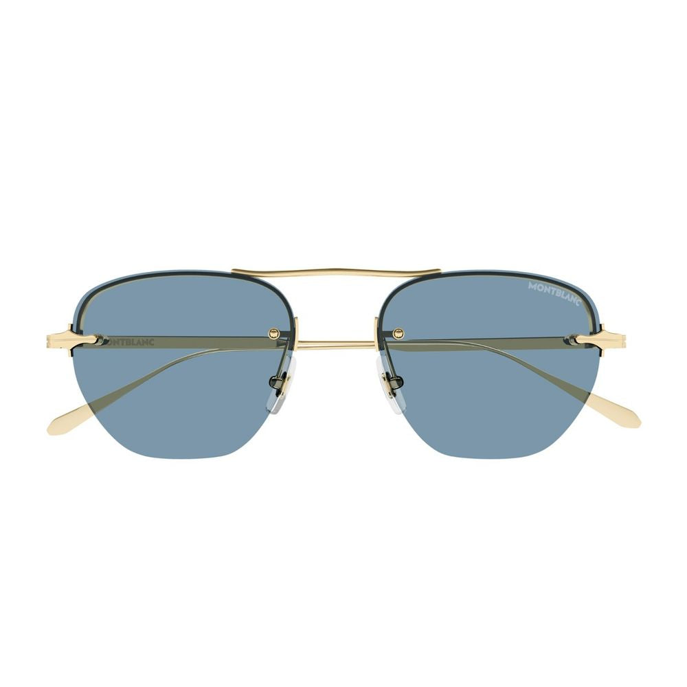 Mb0404S Linea Nib Geometric Metal Frame Montblanc Sunglasses