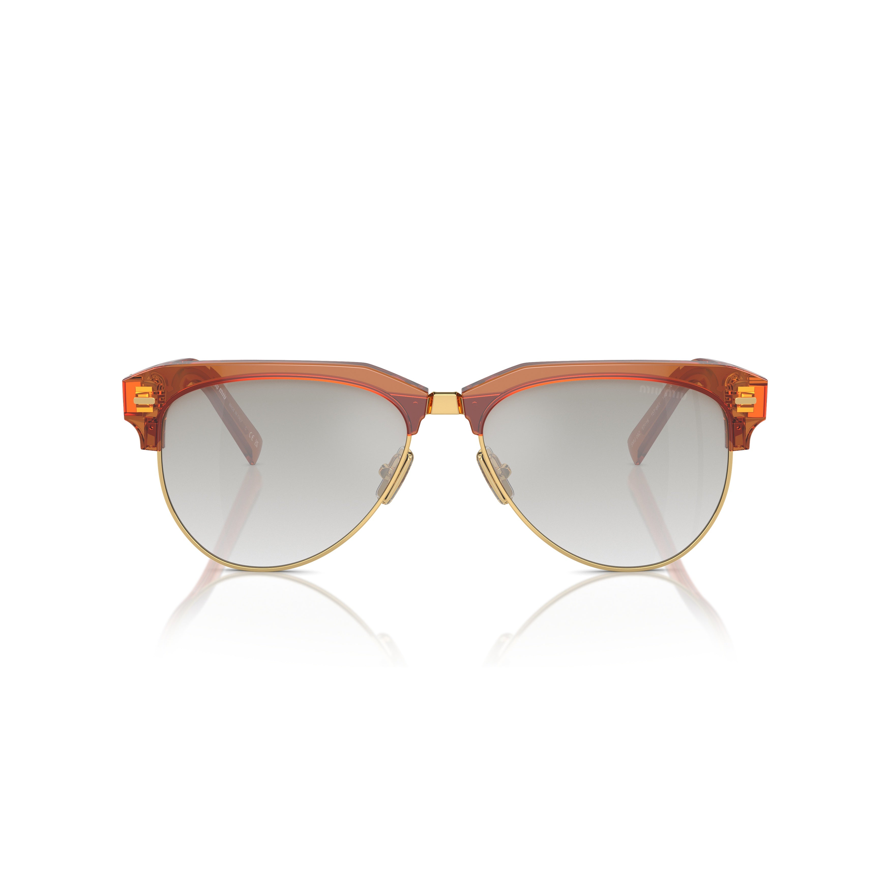 0mu 09zs Translucent Amber Acetate Sunglasses