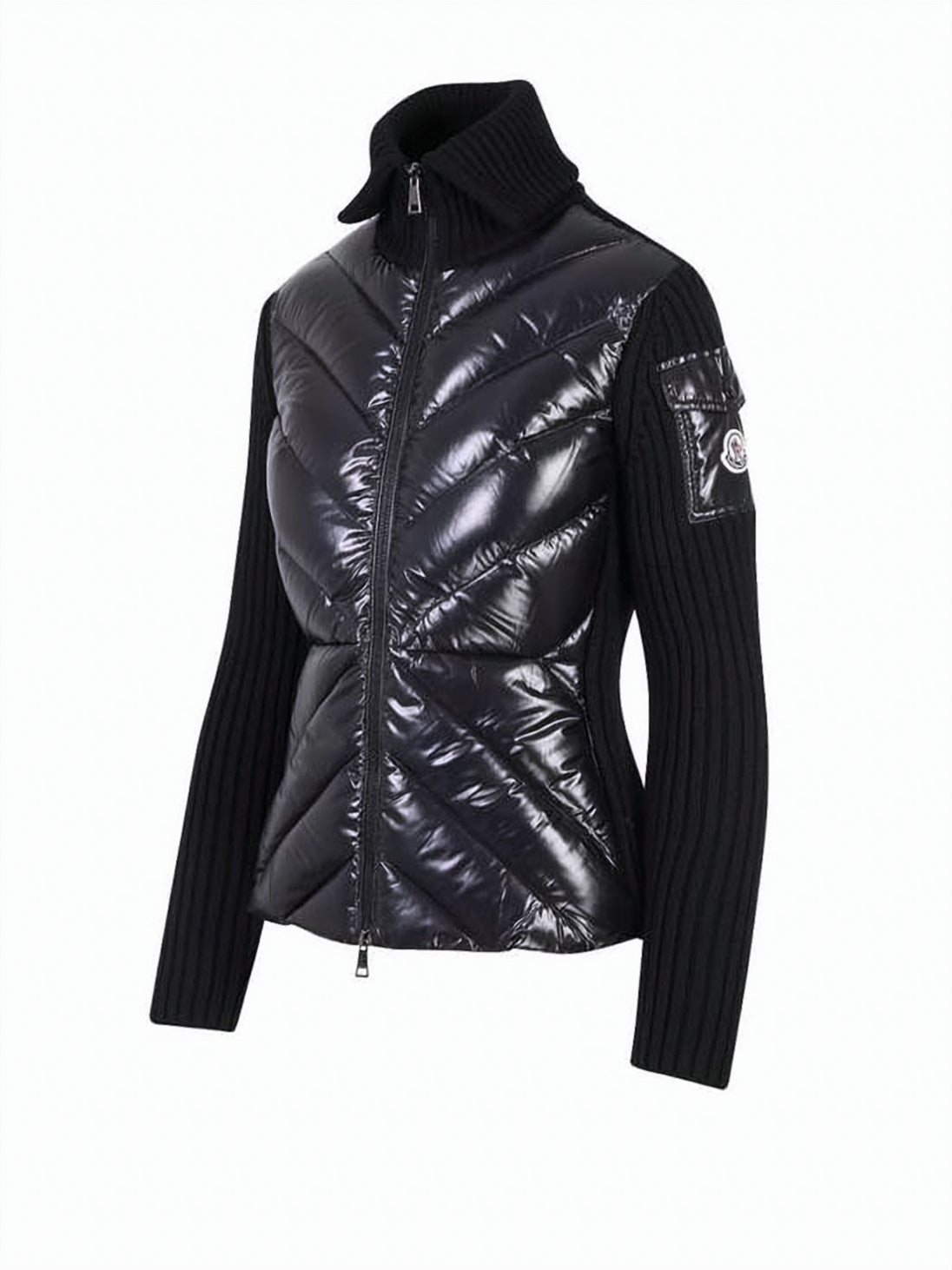Chevron-Pattern Quilted Jacket