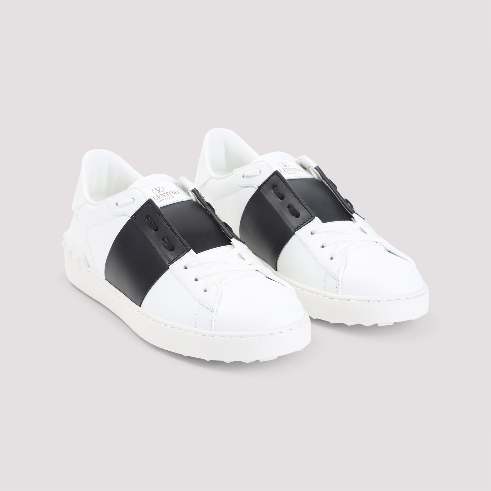 Calf Leather Low-Top Sneakers with Bold Strap