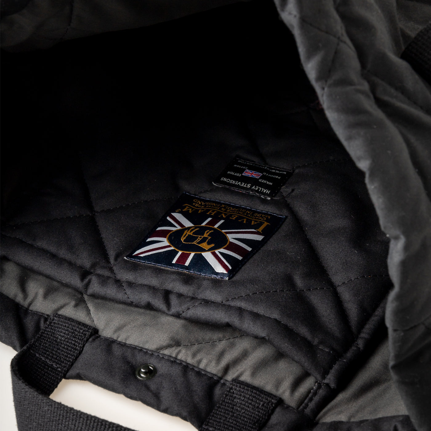 Quilted Black Tote Bag