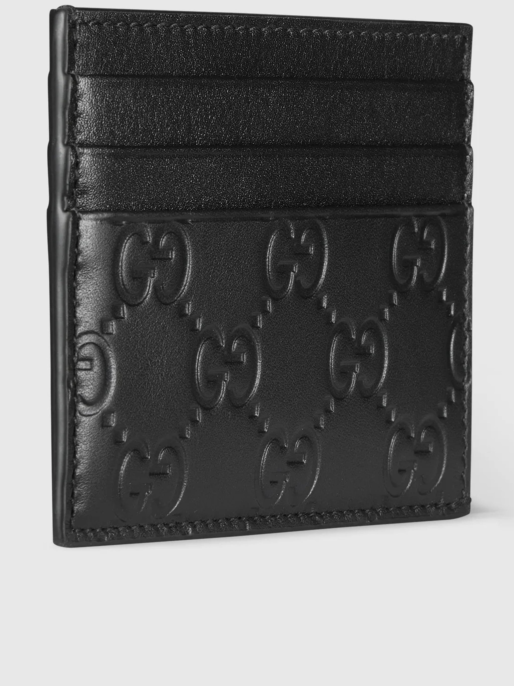 Black Arabella Embossed Leather Card Case