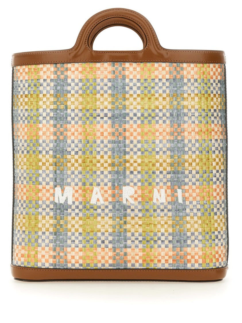 Woven Tropicalia Bag With Calf Leather Trim
