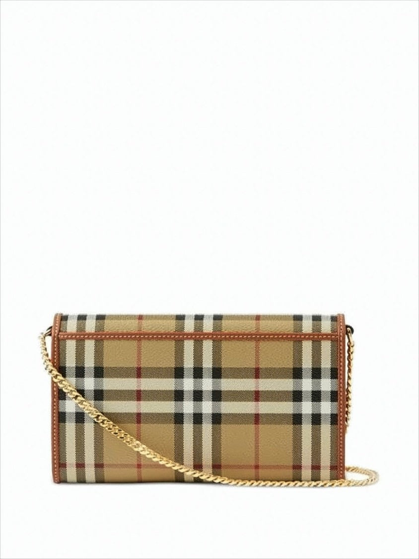 Plaid Shoulder Bag with Finish