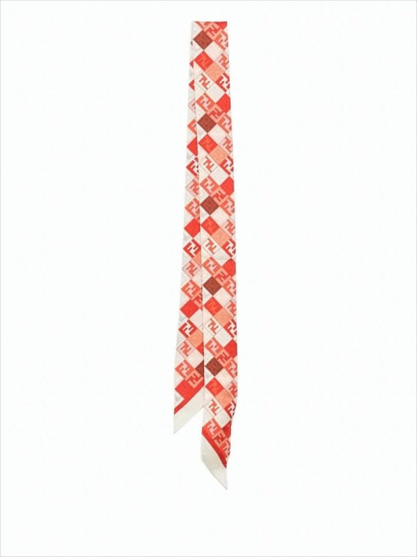 Geometric Silk Scarf with Finish