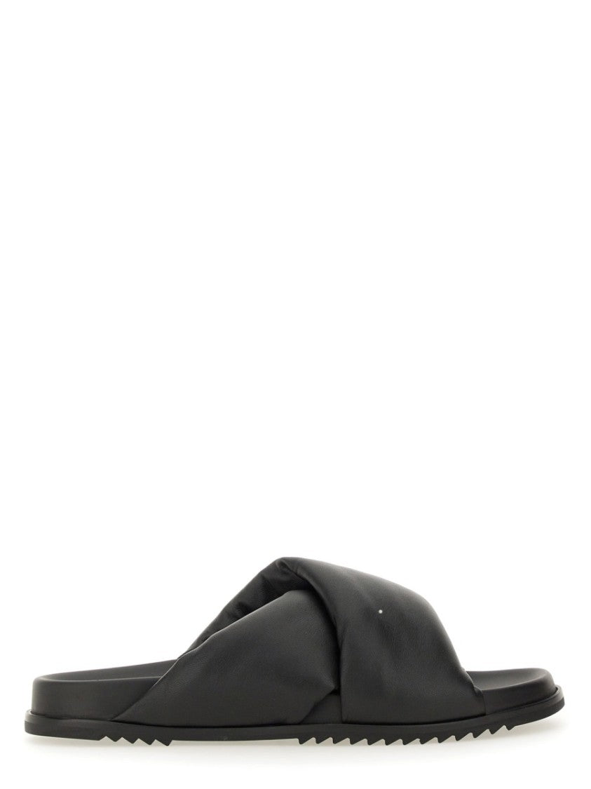 Twisted Design Lamb Leather Slides