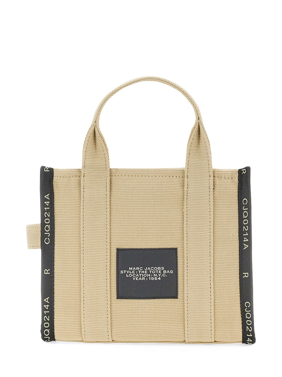 Black and White Small Logo Tote Bag