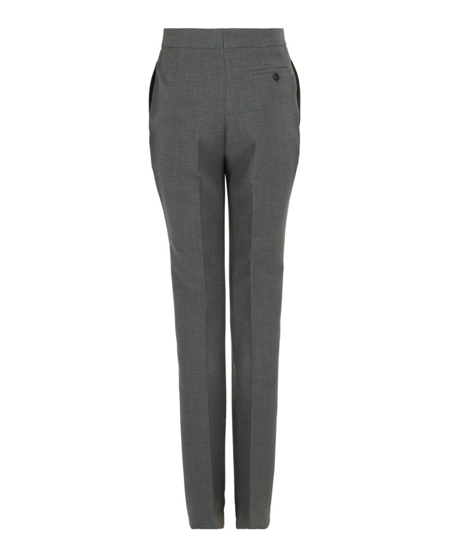 Straight Leg Wool Trousers