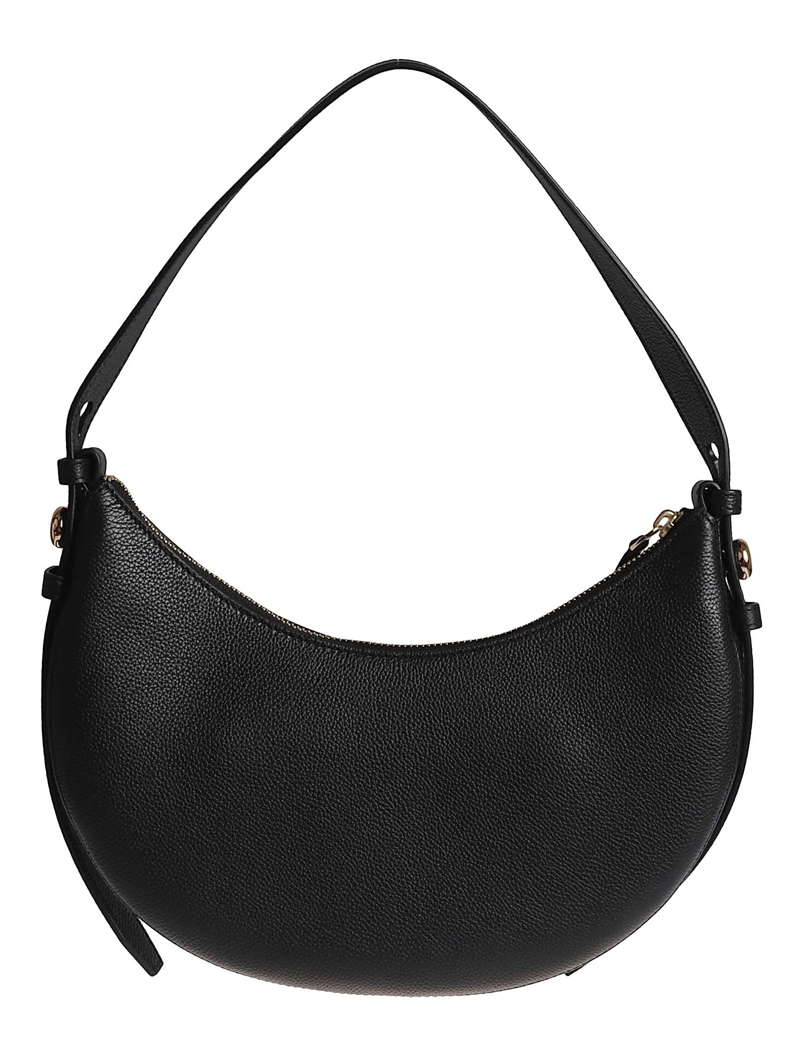 Romy Half Moon Handbag In Textured Leather