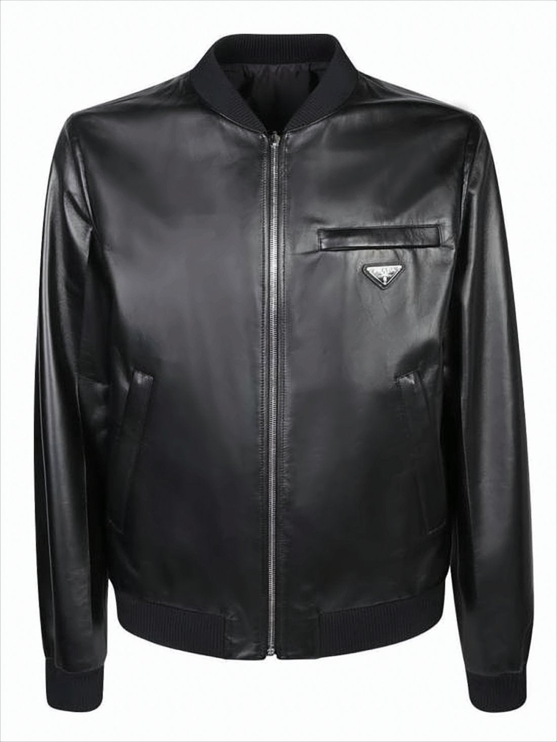 Reversible Lambskin Leather Jacket with Minimalist Design