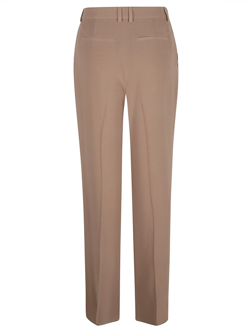 Tailored Silk Trousers With Subtle Pleats