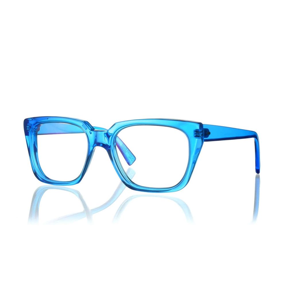 Ellis Rectangular Blue Acrylic Sunglasses