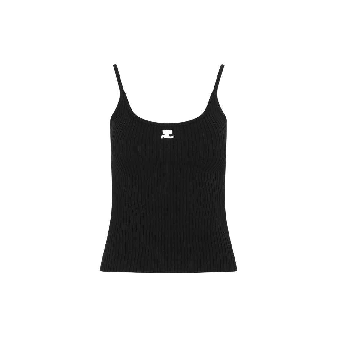 Black Rib Knit Tank Top