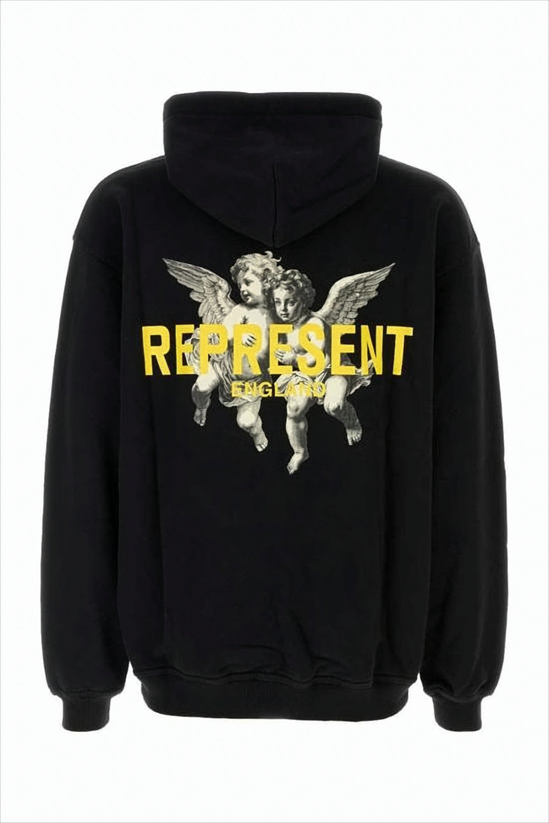 Black Hoodie with Cherub Graphics