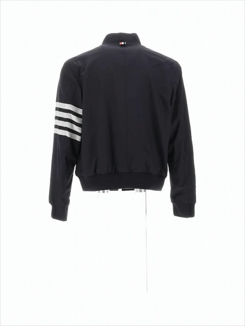 Cropped Bomber Jacket with Structured Finish