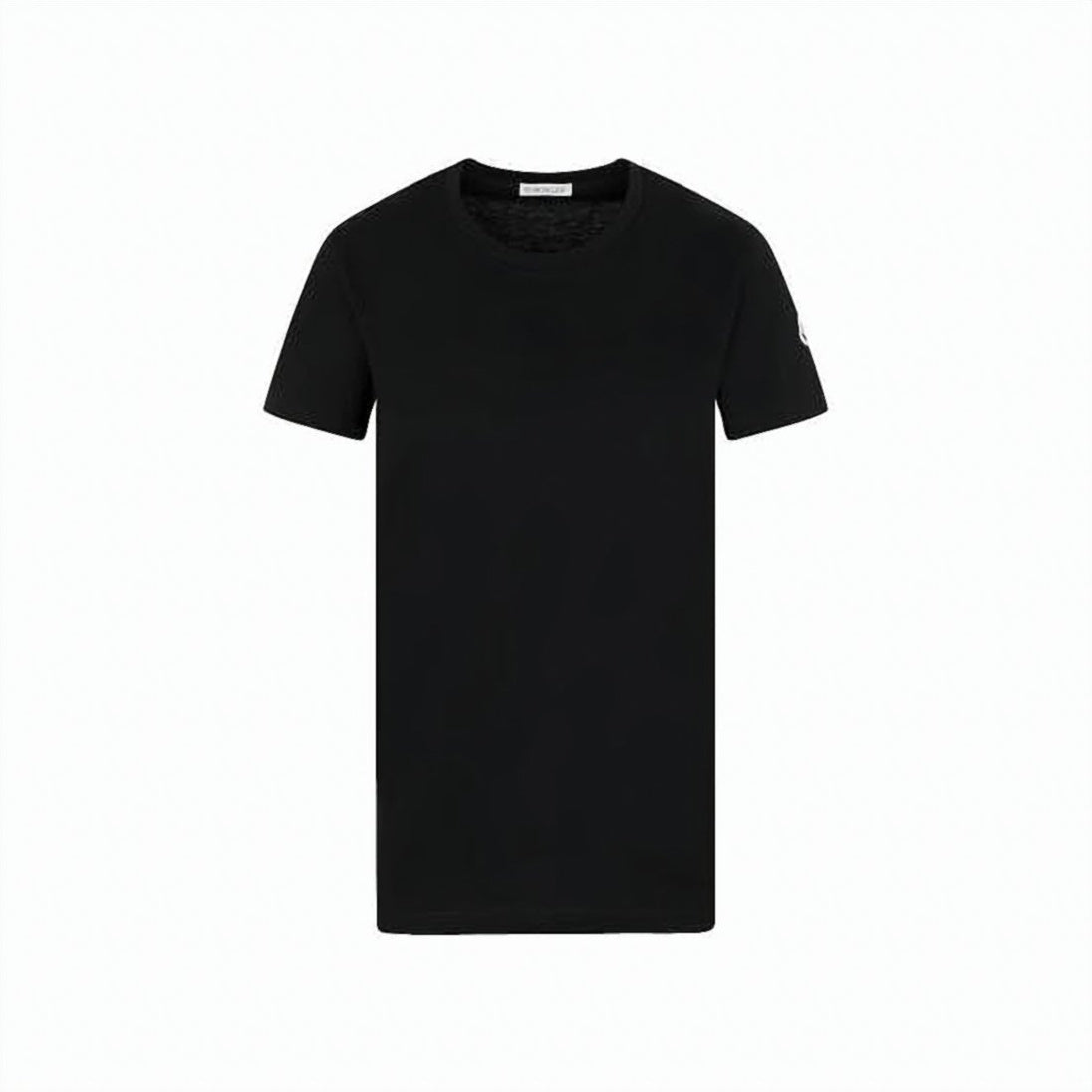 Black Short-Sleeve T-Shirt with Crew Neckline