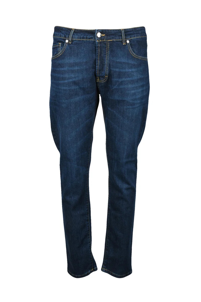 Cotton Stretch Jeans - Blue