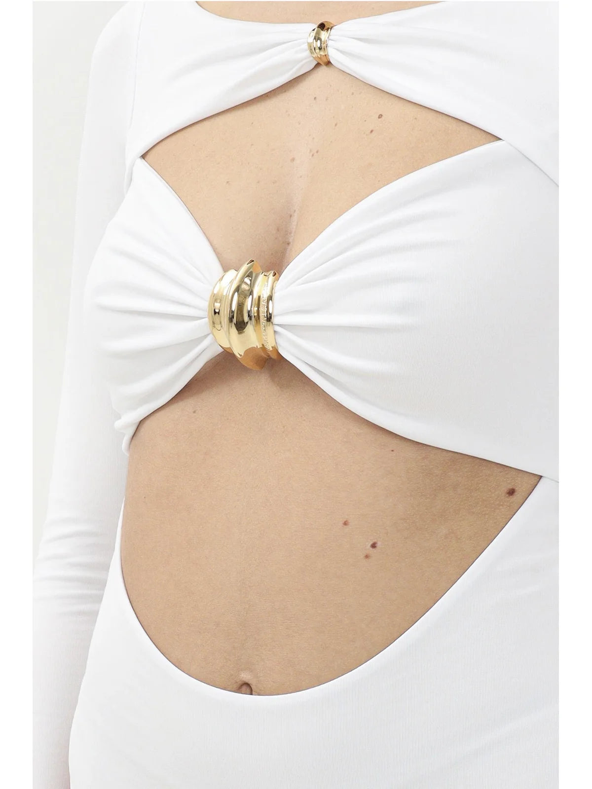 White Viscose Bodysuit
