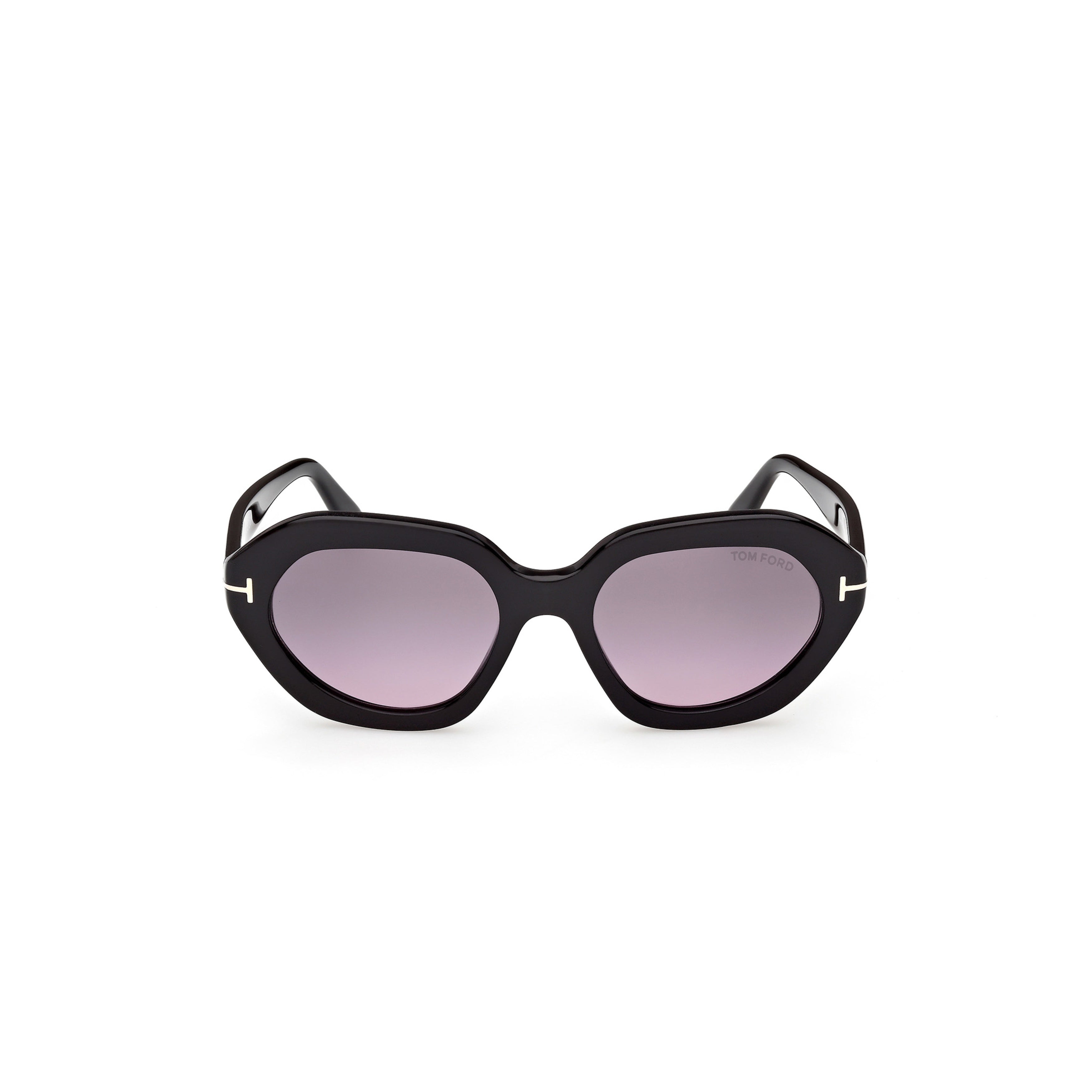 Ft1341 Oversized Geometric Black Acetate Sunglasses