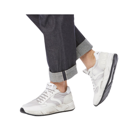 Tumbled Calfskin and Suede Sneakers
