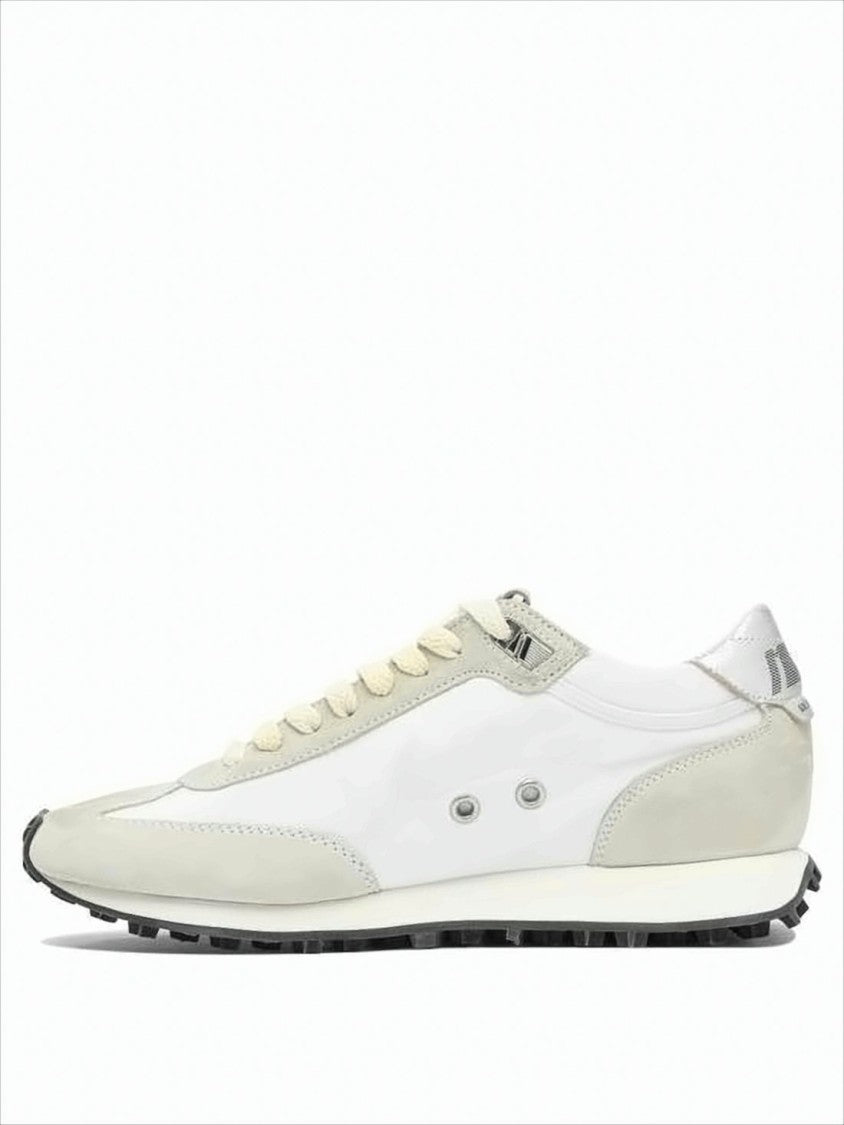 White Sneakers with Metallic Star Detail