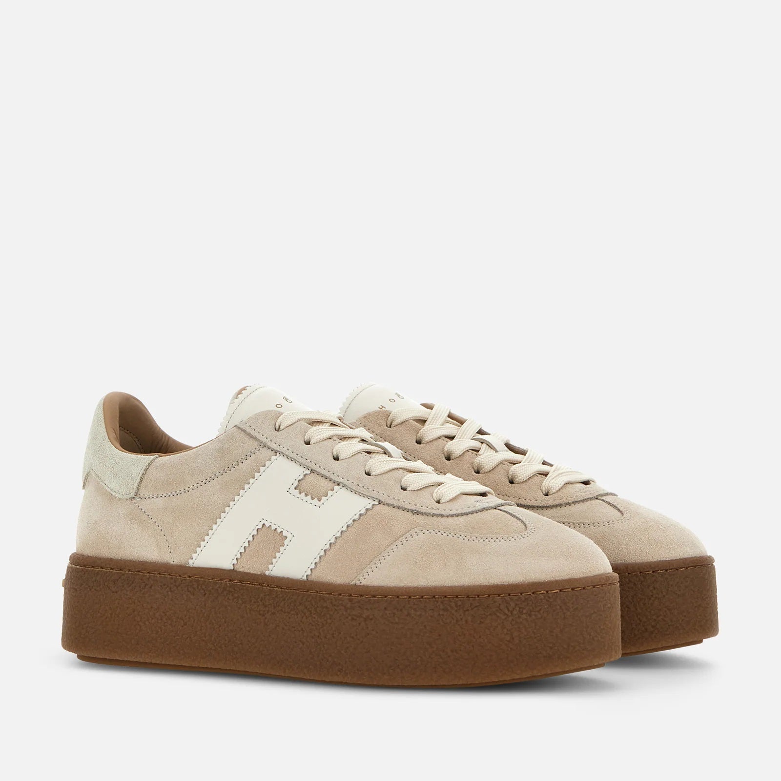 Beige H698 Allacciato H Lace-Up Shoes