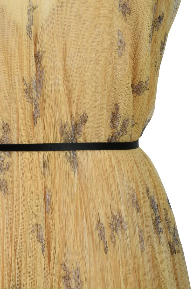 Long Tulle Dress - Yellow