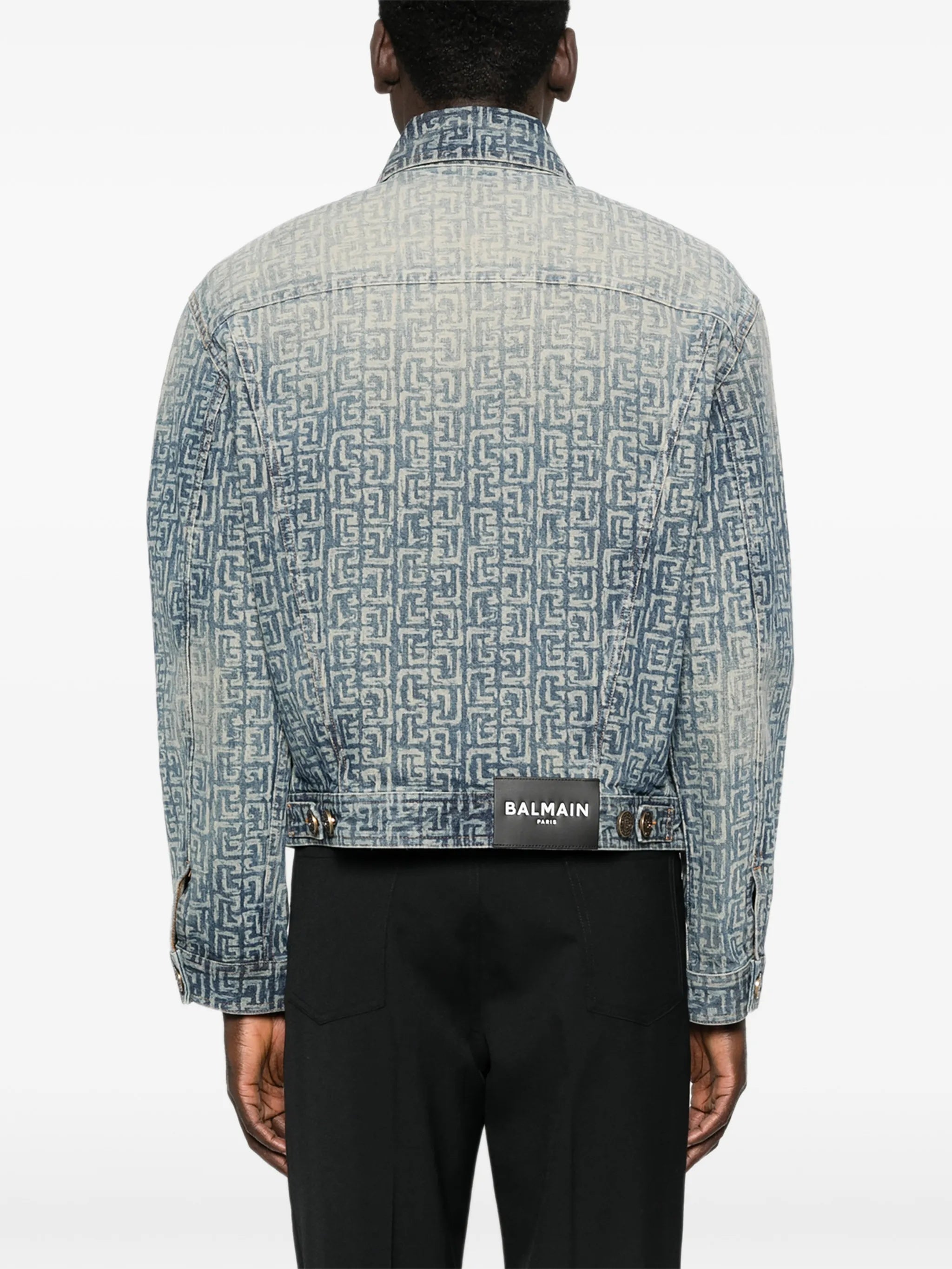 Faded Blue Monogram Monogram Denim Jacket