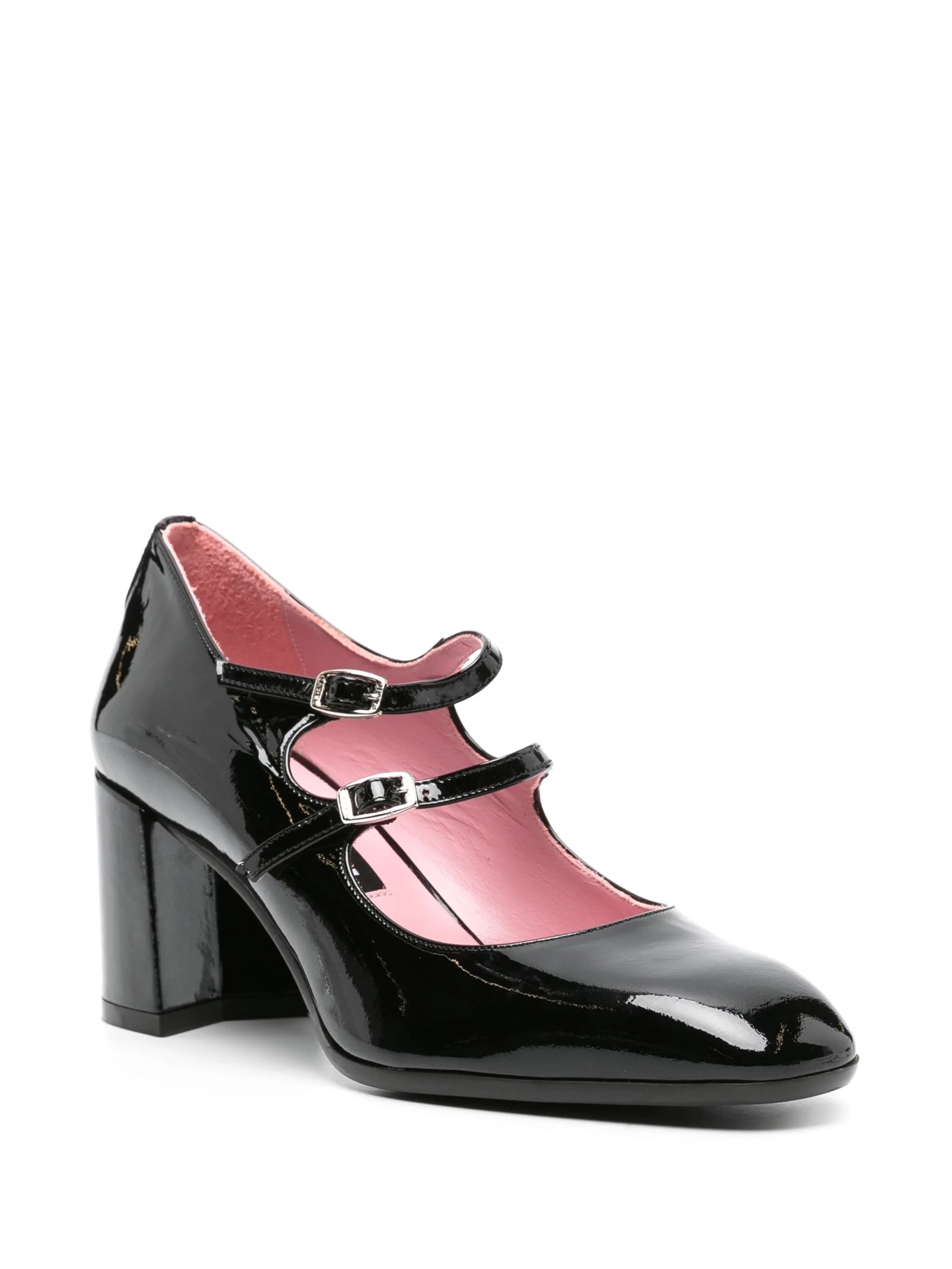 Alice Glossy Black Patent Leather Pumps