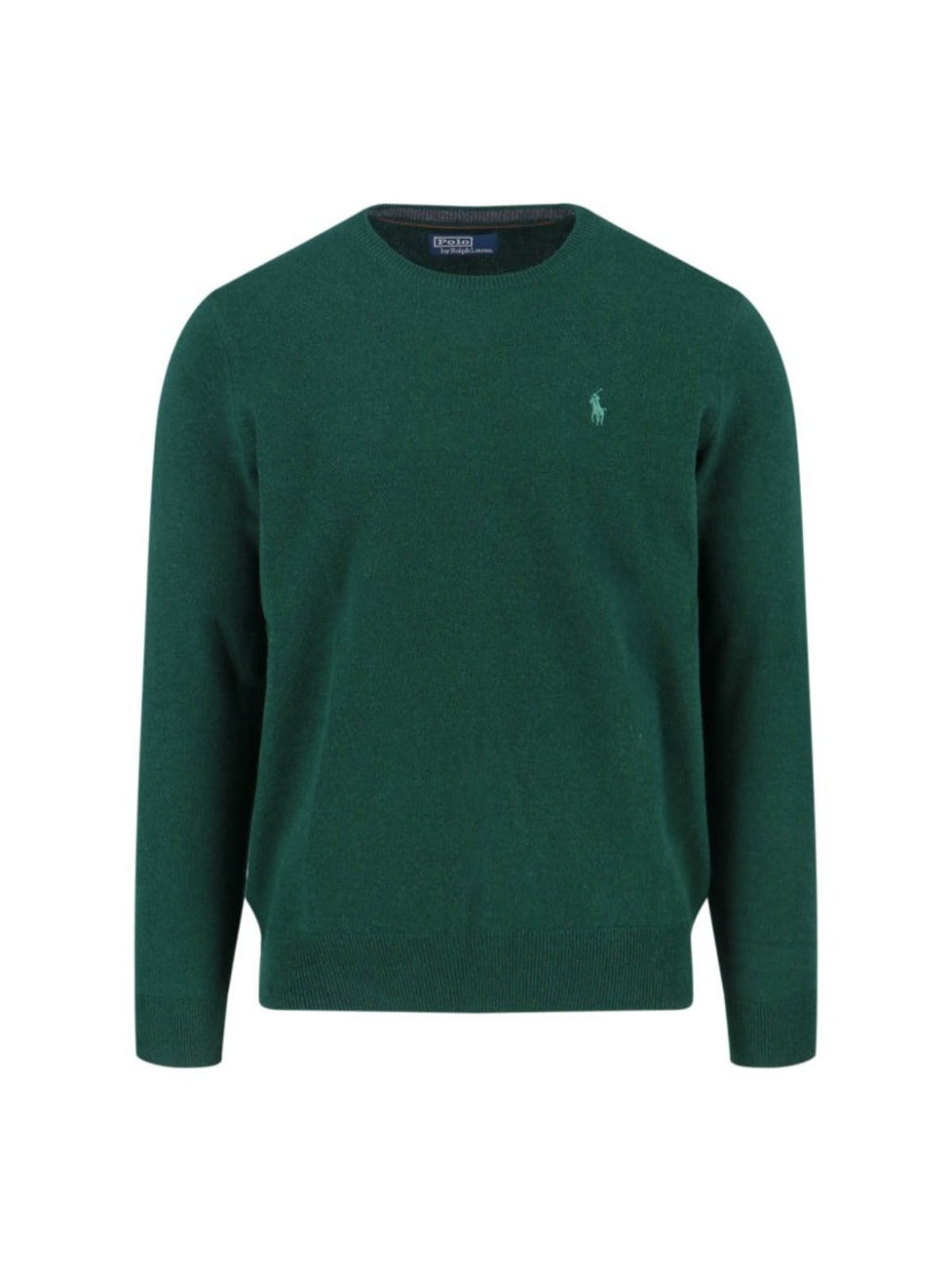 Classic Crew Neck Sweater With Embroidered Logo Detail