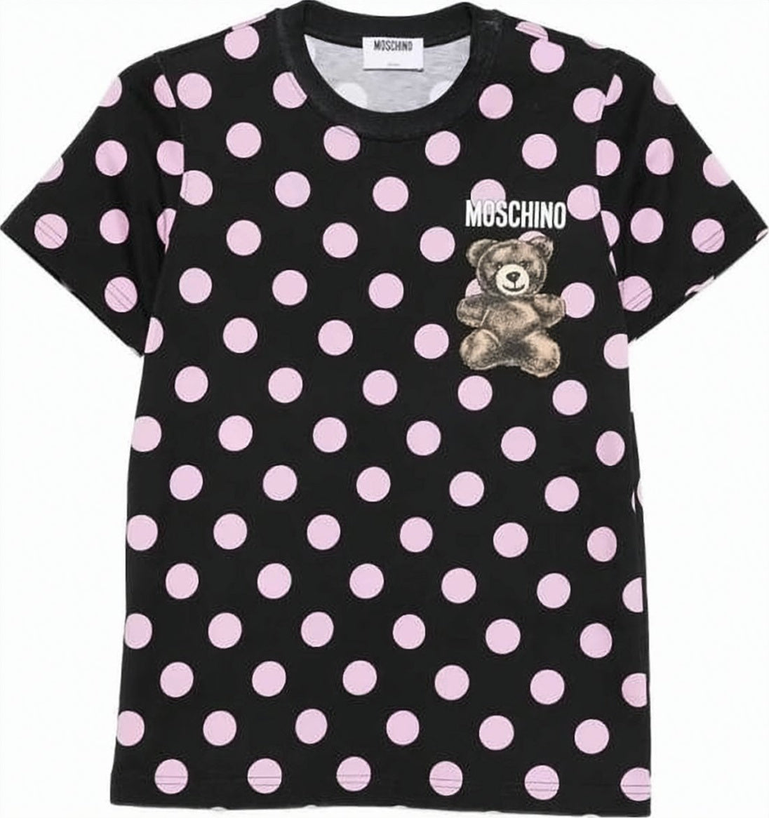 Black Cotton Short-Sleeved T-Shirt
