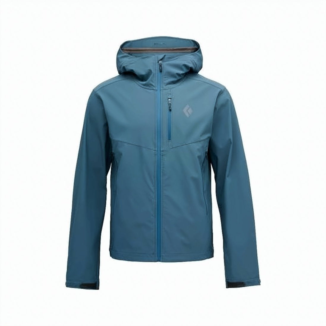 Hooded Blue Jacket with Fitted Silhouette