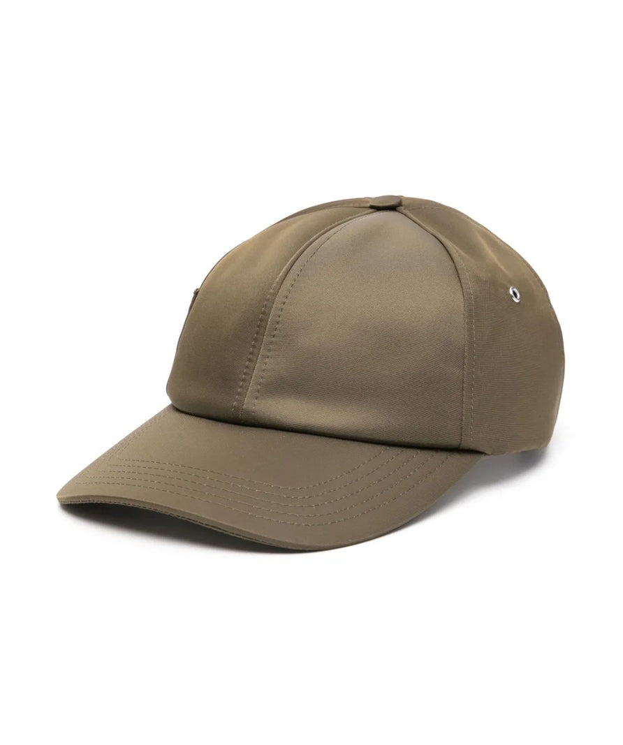 Structured Brown Cap with Stitched Panel Detailing