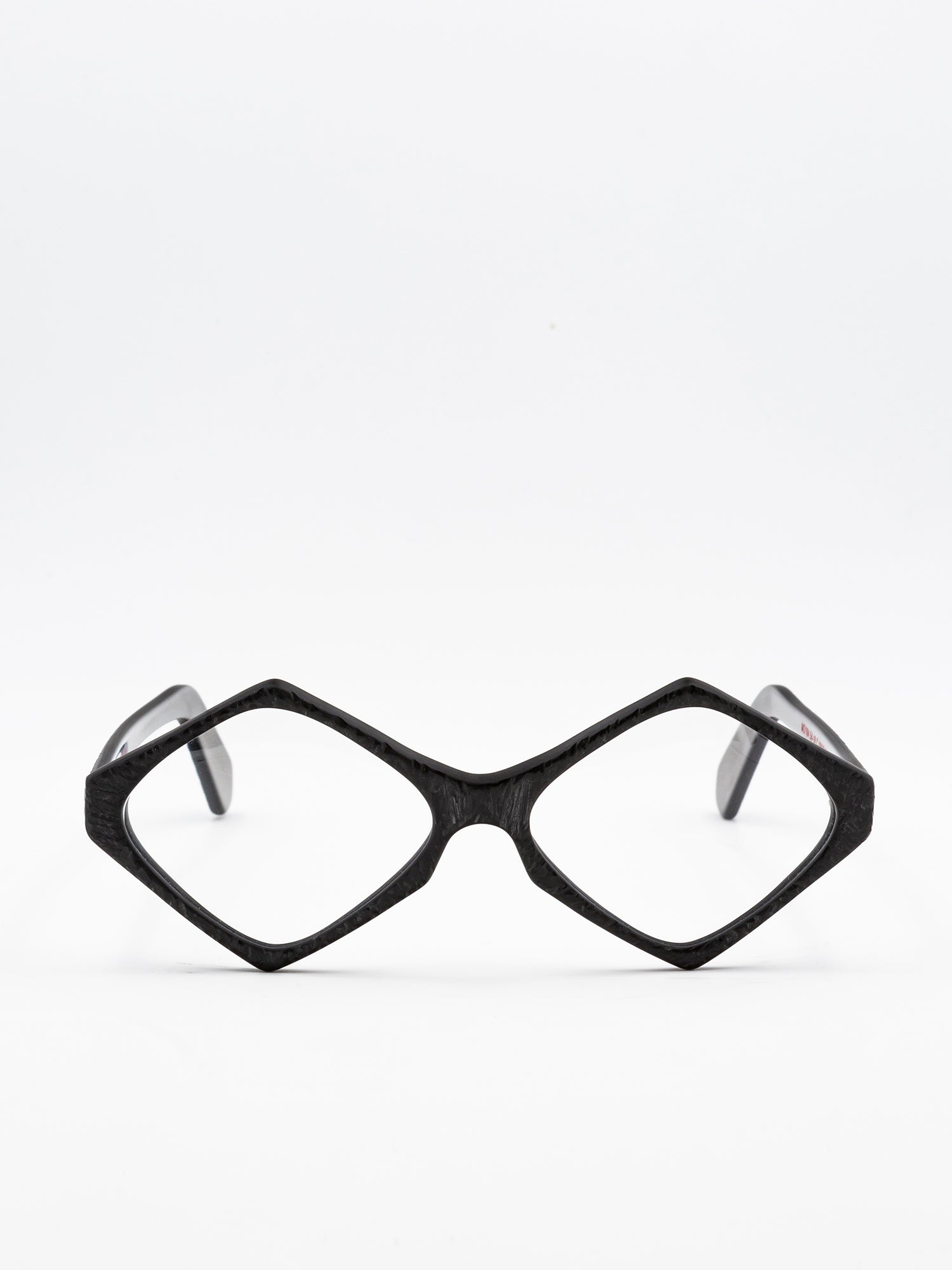 Geometric Black Optical Frames with Textured Finish