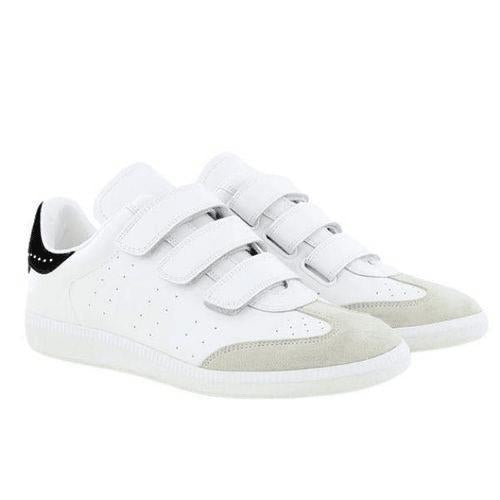 Low-Top Sneakers with Velcro Closure and Suede Overlays