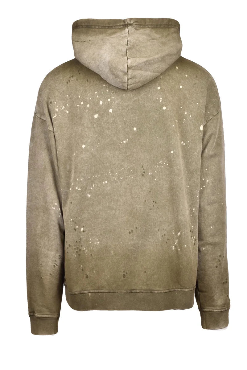 Distressed Effect Sweatshirt - Green