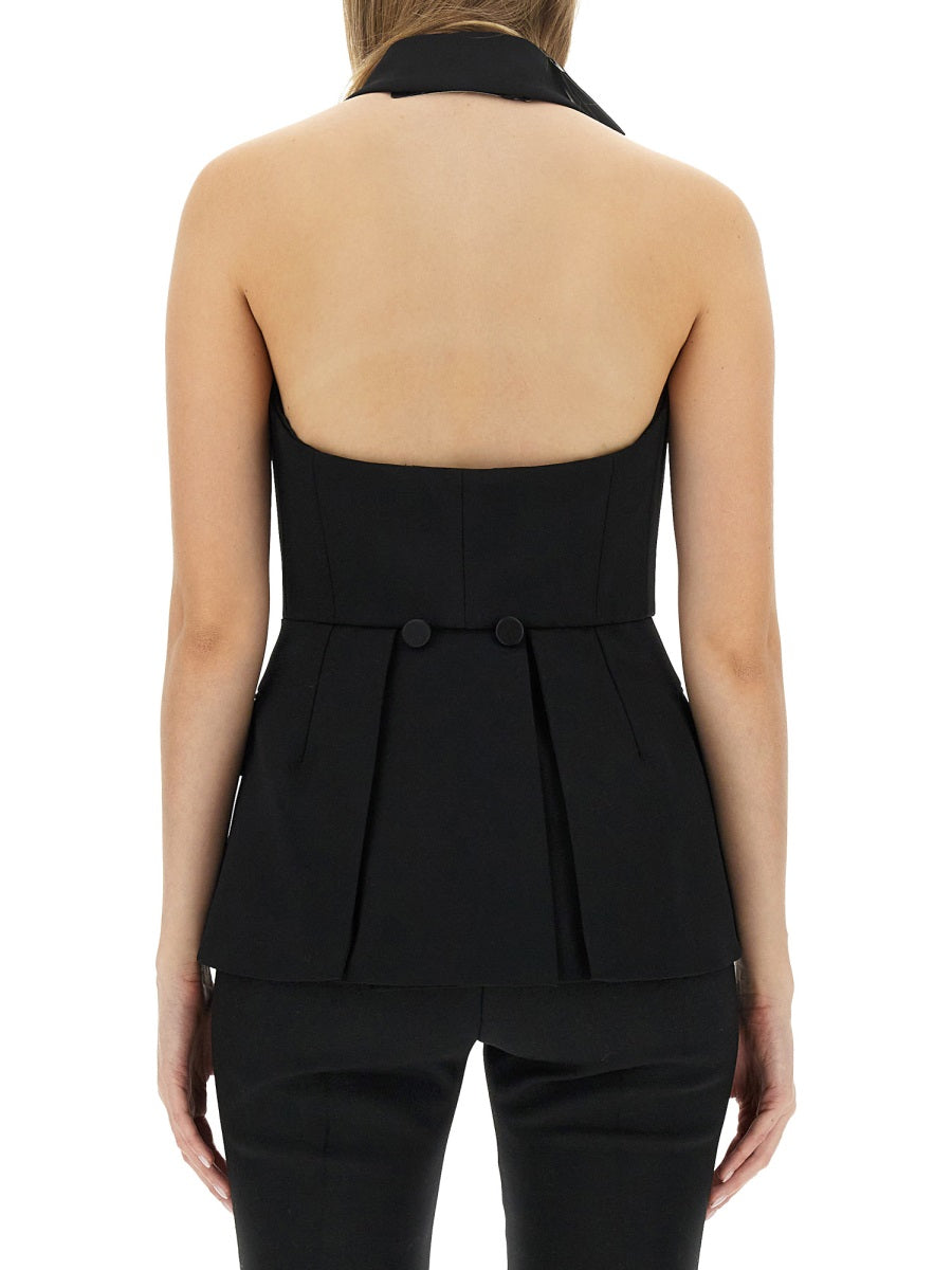 Slim-Fit Virgin Wool Vest with Minimalist Design