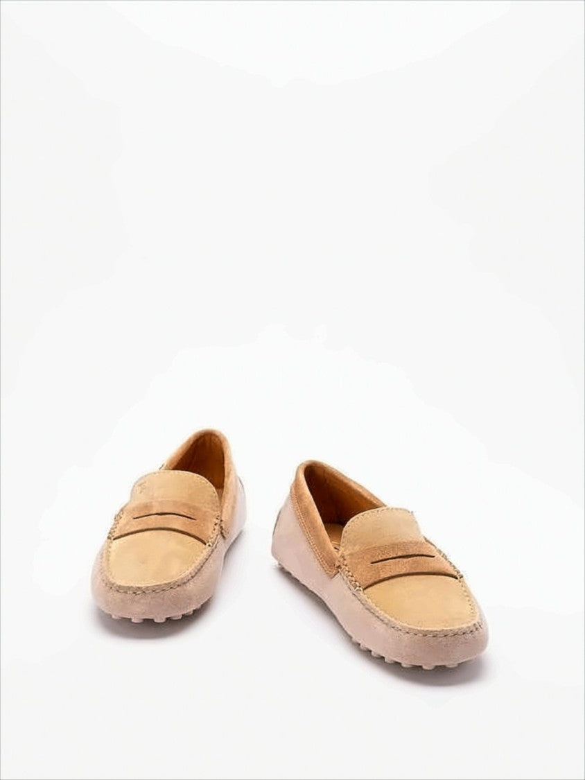 Suede Loafers with Classic Moccasin Silhouette and Penny Strap