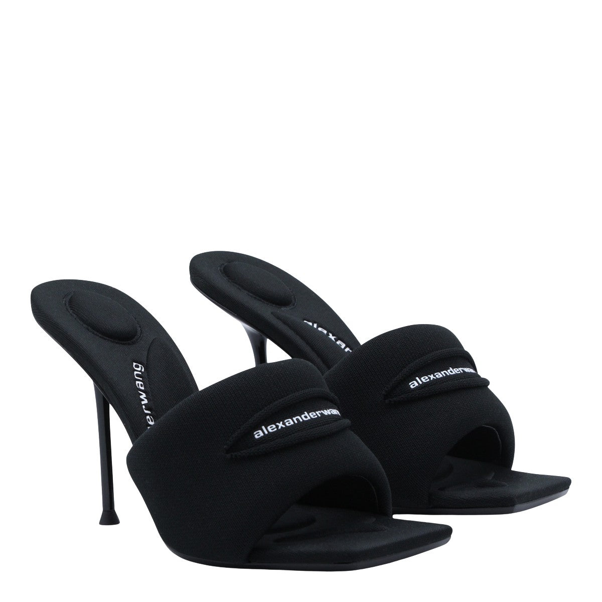 Black Sandals with Open-Toe Design