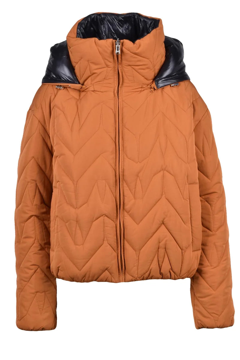 Reversible Down Jacket - Brown