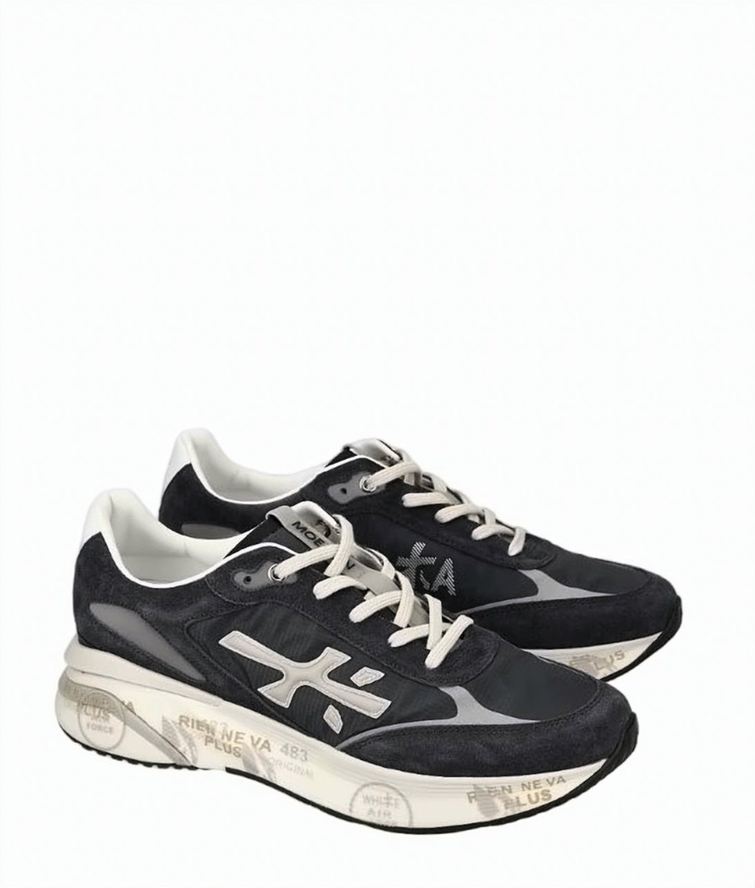 Blue Moerun Lace Up Sneakers