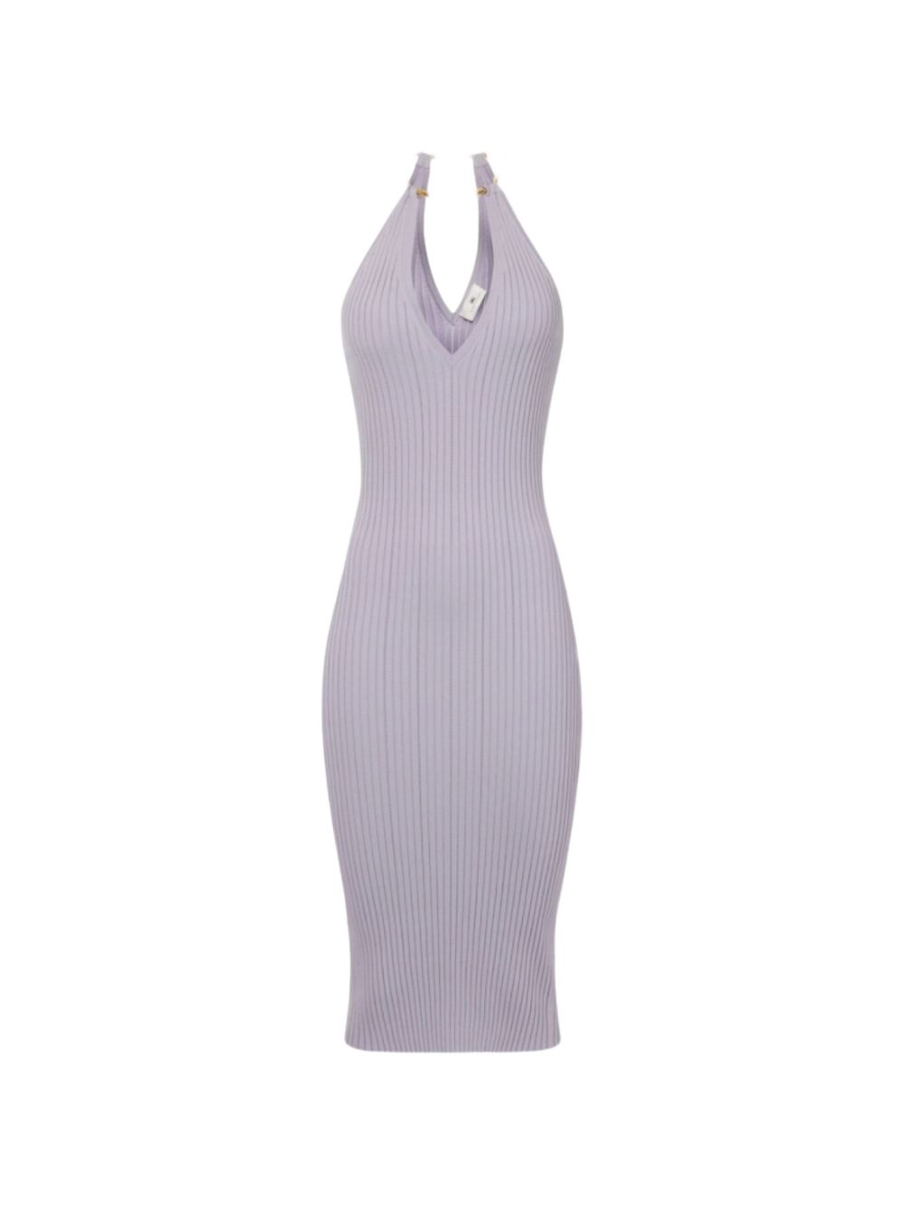 Fitted Midi Dress with Halter Neckline