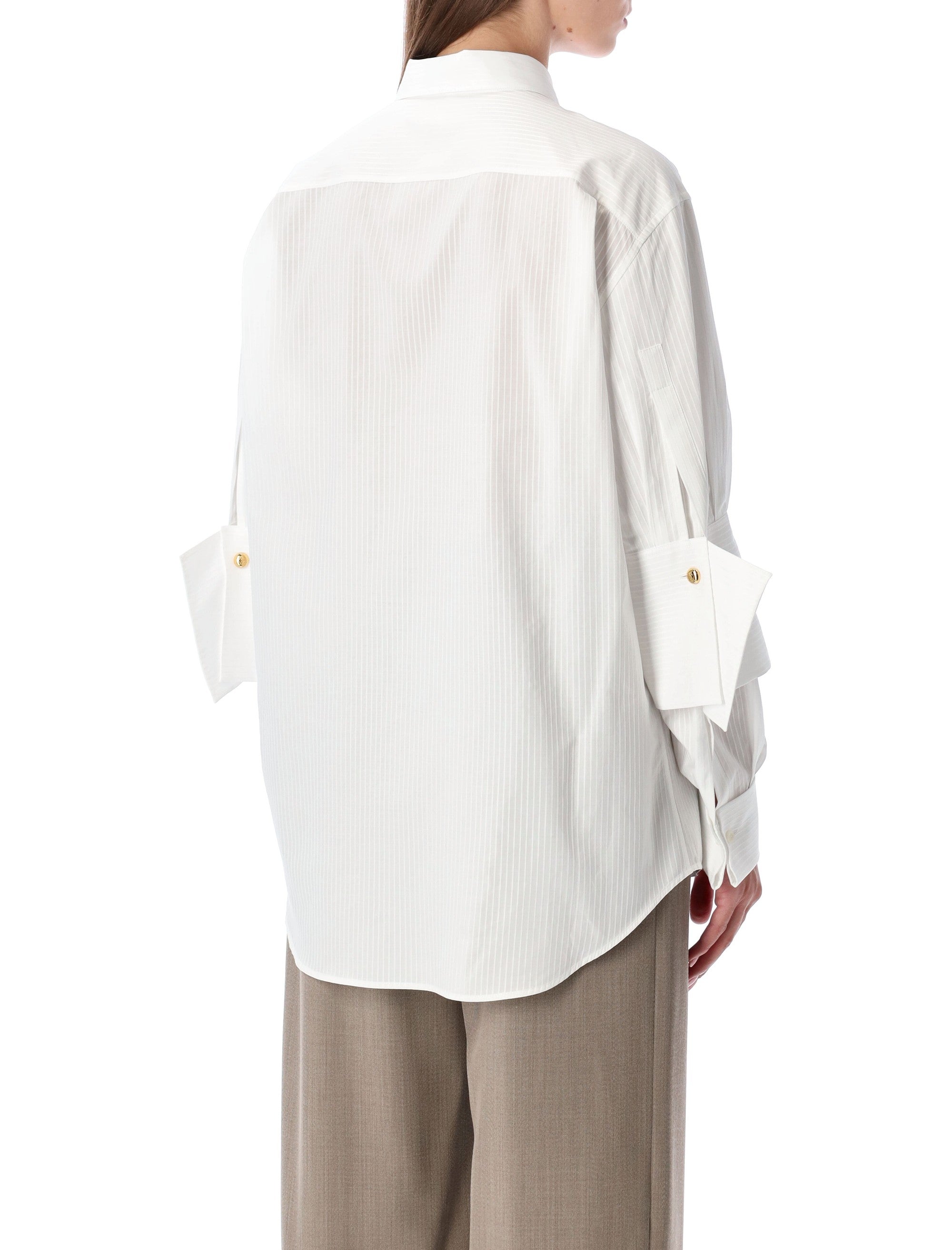 Cotton Poplin Shirt With Anagram Pebble Cufflinks