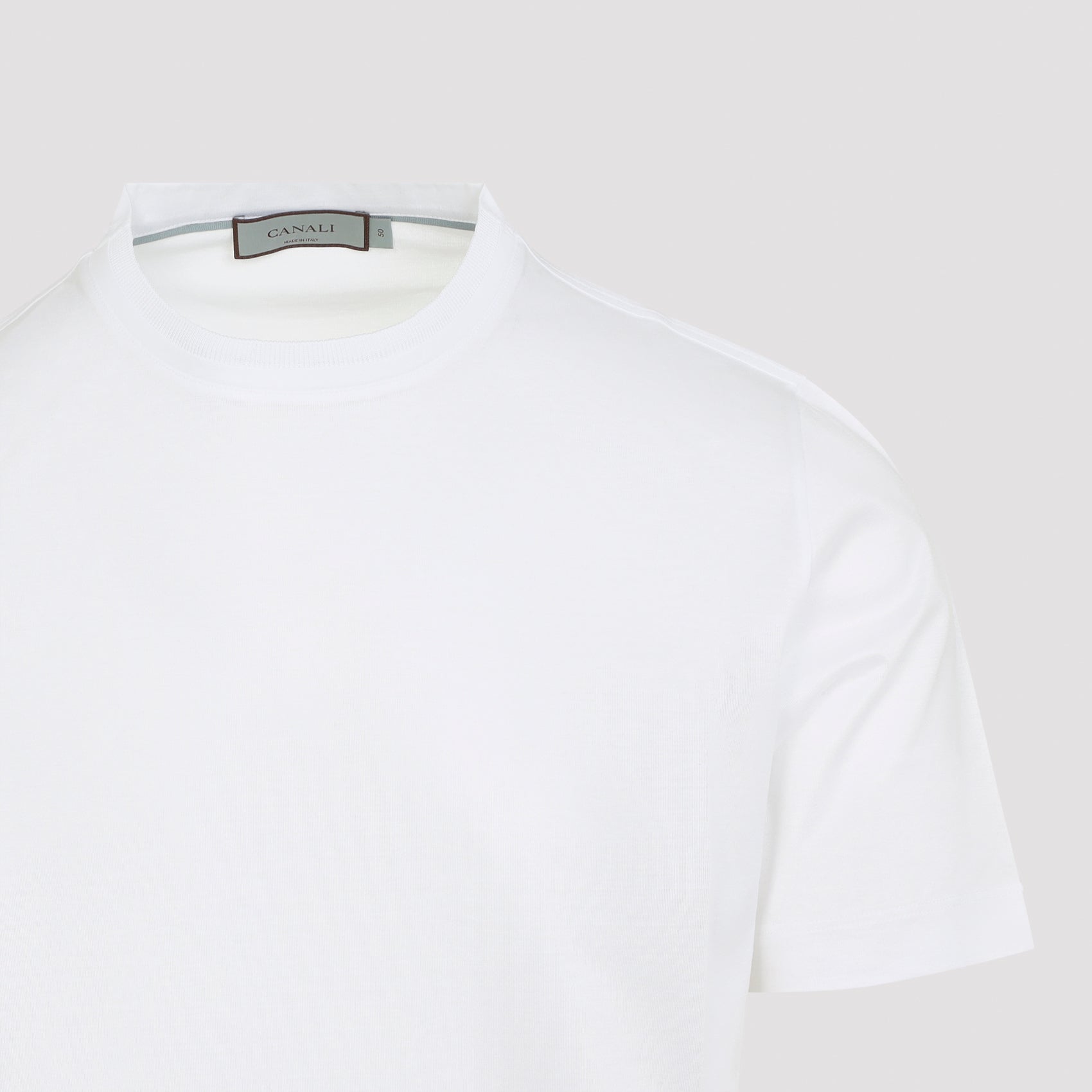 White Cotton Crew Neck T-Shirt