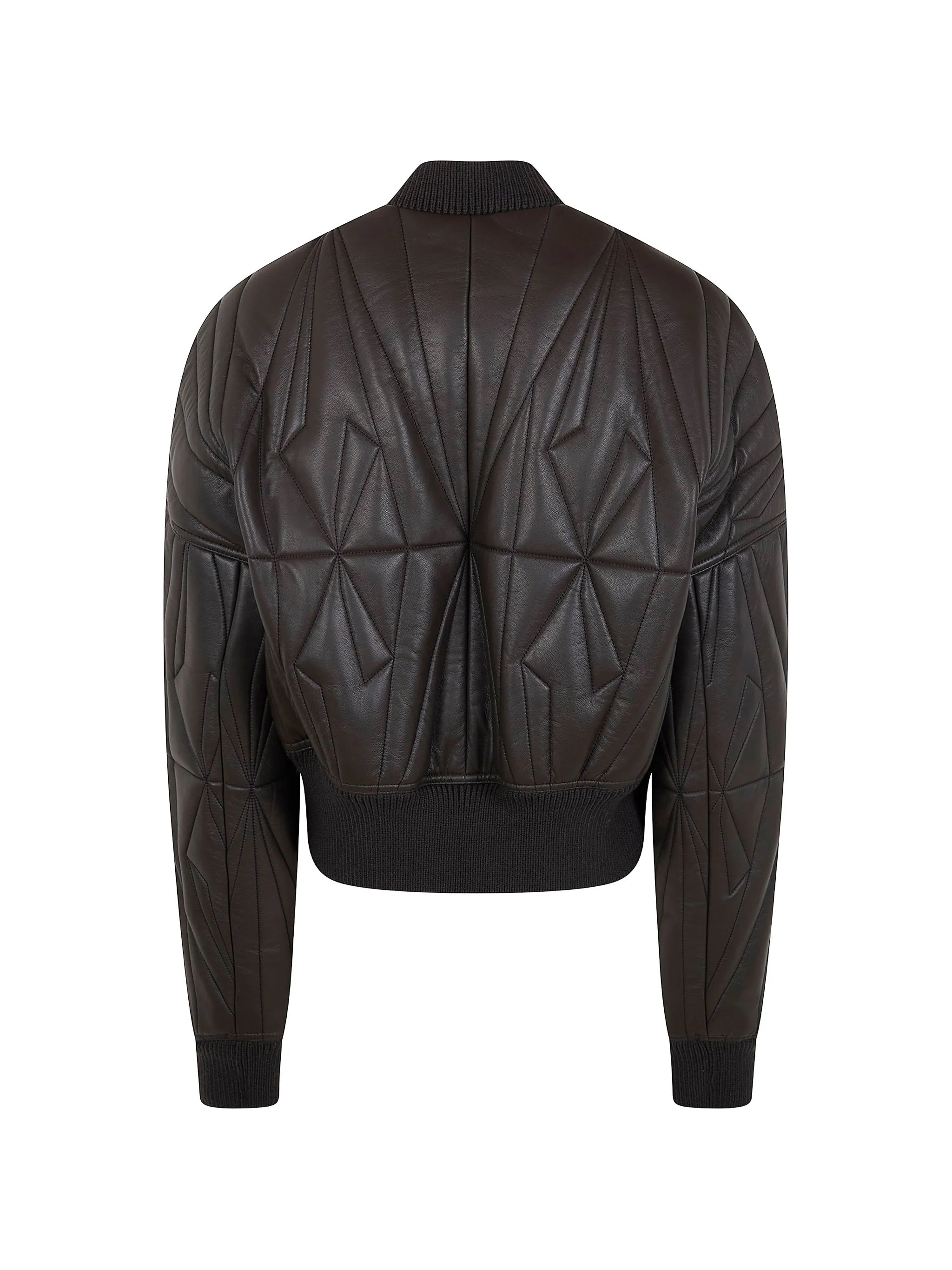 Black Geocamo Quilted Cropped Jacket