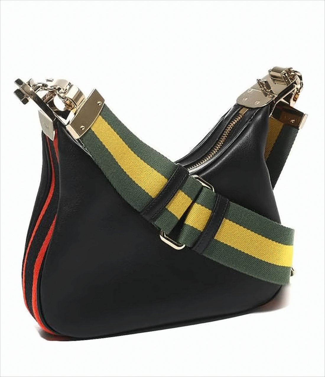 Svelte Black Leather Shoulder Bag