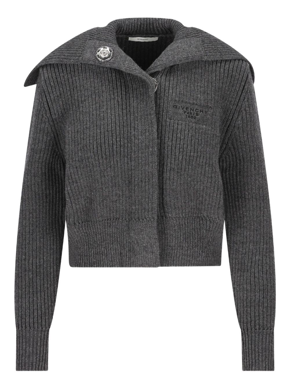 Cropped Grey Knit Sweater